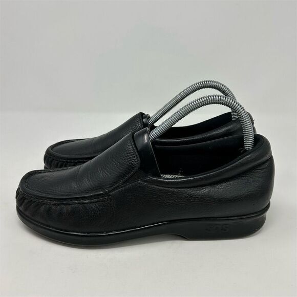 SAS Women's Twin Slip-On Loafers Black Leather Casual Comfort Size 9 Narrow - Picture 6 of 15